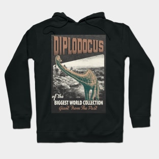 Diplodocus Retro Art - The Biggest World Collection / Giant From The Past Hoodie